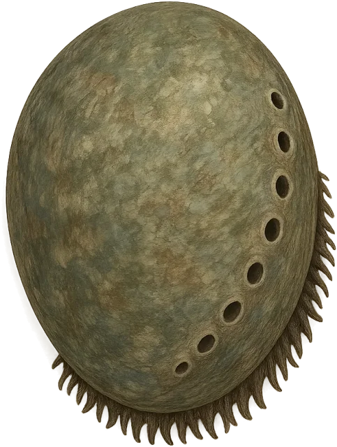 Scale illustration of Abalone, calibrated to its defined shell length measurement.