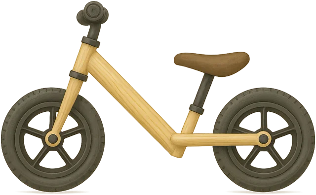 Scale illustration of Balance bicycle, calibrated to its defined overall length measurement.