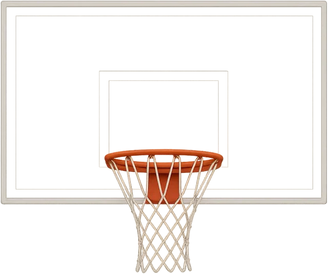 Scale illustration of Basketball backboard, calibrated to its regulation board width measurement.