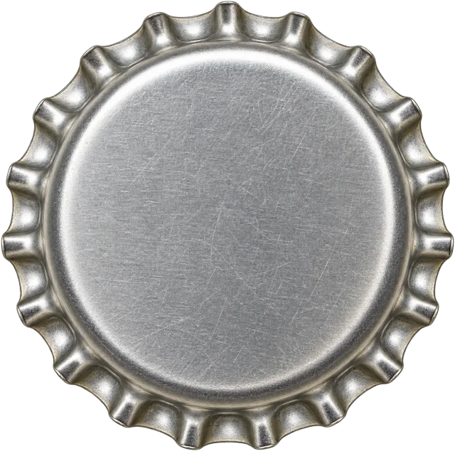 Scale illustration of Bottle cap, calibrated to its diameter measurement.