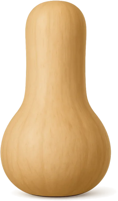 Scale illustration of Butternut squash, calibrated to its defined whole-fruit length measurement.