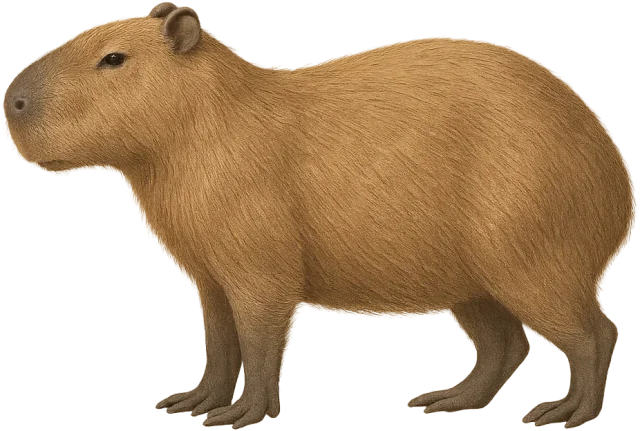 Scale illustration of Capybara, calibrated to its head-to-rump length measurement.