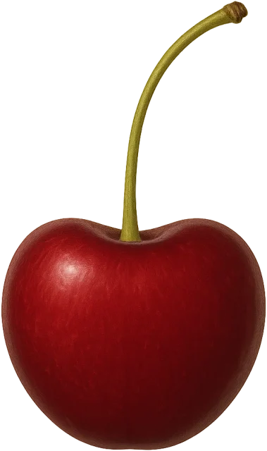 Scale illustration of Cherry, calibrated to its defined maximum fruit diameter measurement.