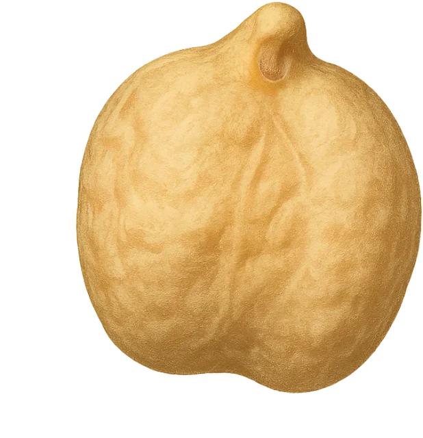 Scale illustration of Chickpea, calibrated to its defined seed diameter measurement.