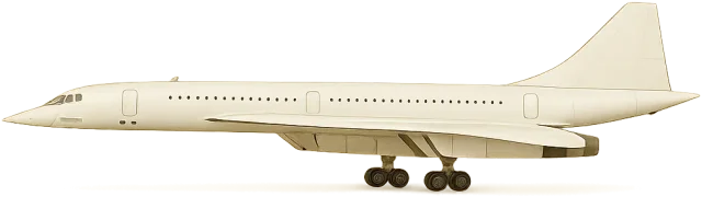 Scale illustration of Concorde, calibrated to its overall length measurement.