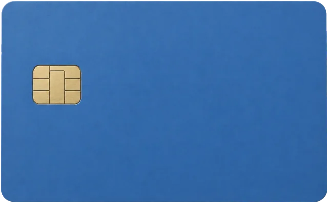 Scale illustration of Payment card, calibrated to its length measurement.