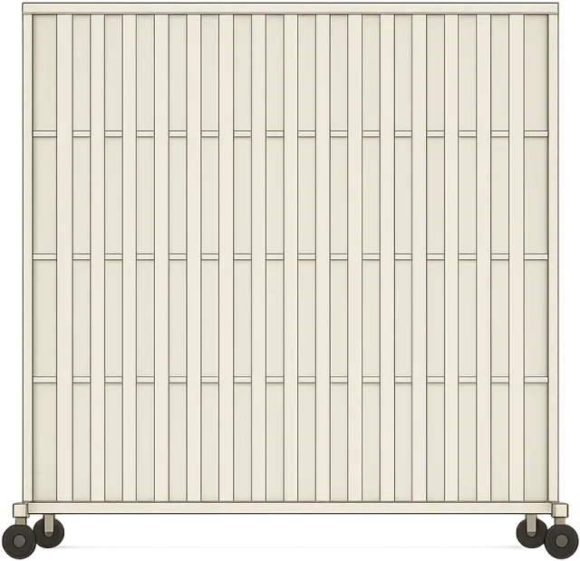 Scale illustration of Cricket sight screen, calibrated to its defined screen width measurement.