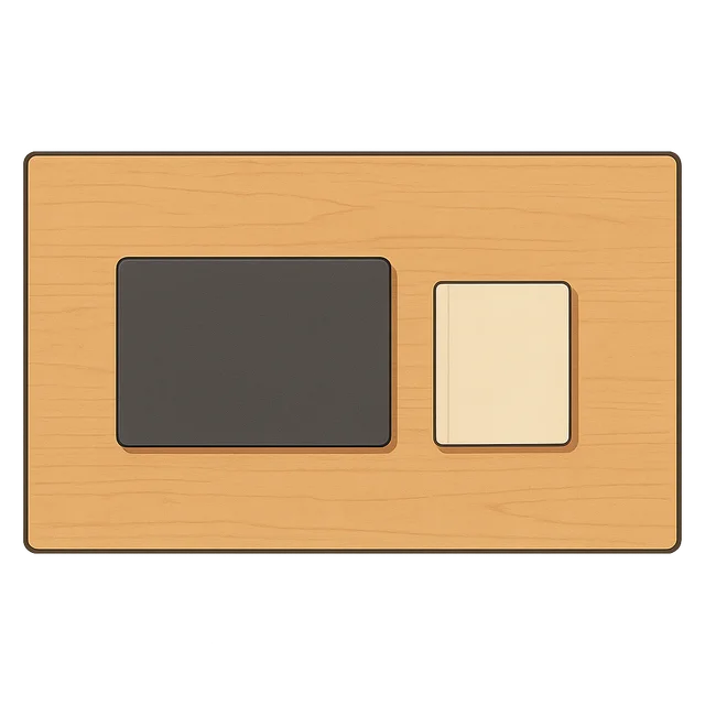 Scale illustration of Desk, calibrated to its length measurement.