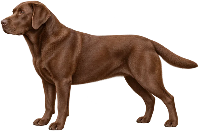 Scale illustration of Dog, calibrated to its body length measurement.