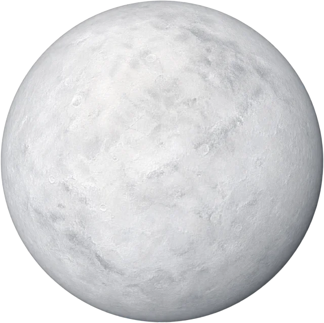 Scale illustration of Eris, calibrated to its diameter measurement.