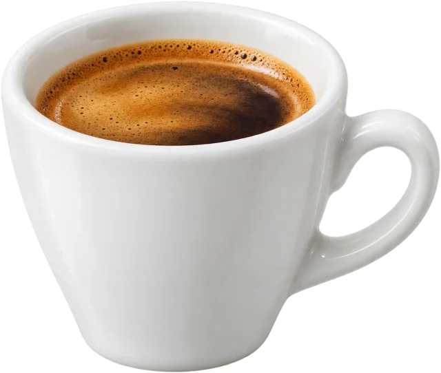 Scale illustration of 30 ml espresso, calibrated to its volume measurement.