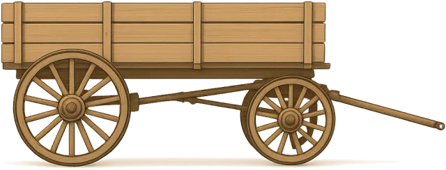 Scale illustration of Farm wagon, calibrated to its defined vehicle length measurement.