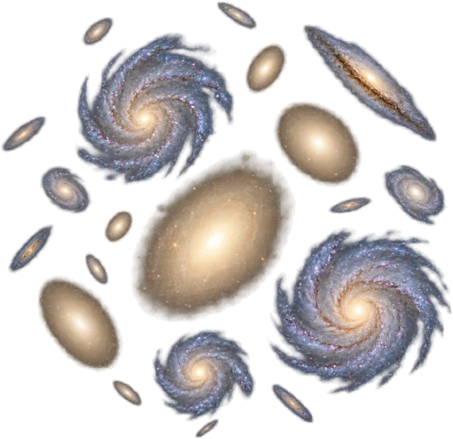 Scale illustration of Distance to the Virgo Cluster, calibrated to its distance measurement.