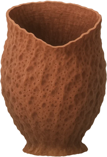 Scale illustration of Giant barrel sponge, calibrated to its defined colony height measurement.