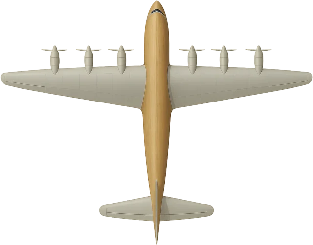 Scale illustration of Hughes H-4 Hercules, calibrated to its wingspan measurement.