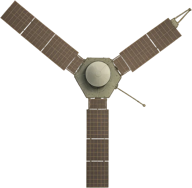 Scale illustration of Juno spacecraft, calibrated to its deployed solar-array span measurement.