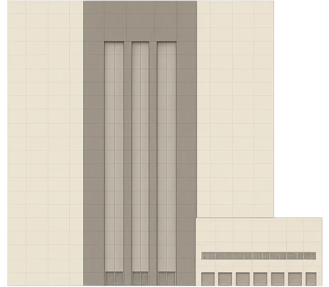 Scale illustration of Launch vehicle assembly building, calibrated to its nasa vab overall height measurement.