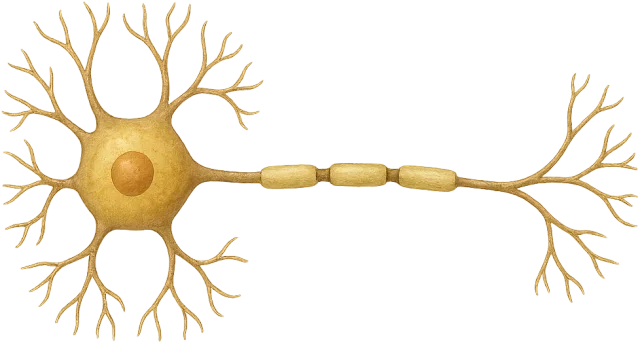 Scale illustration of Neuron cell body, calibrated to its defined soma diameter measurement.