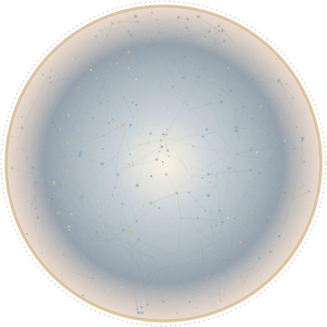 Scale illustration of Observable universe, calibrated to its diameter measurement.