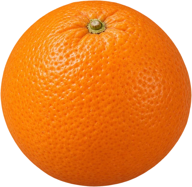 Scale illustration of Orange, calibrated to its mass measurement.
