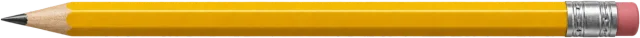 Scale illustration of Pencil, calibrated to its length measurement.