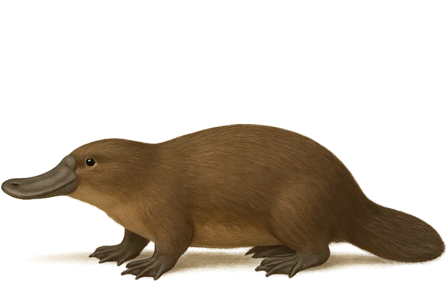 Scale illustration of Platypus, calibrated to its representative total length measurement.