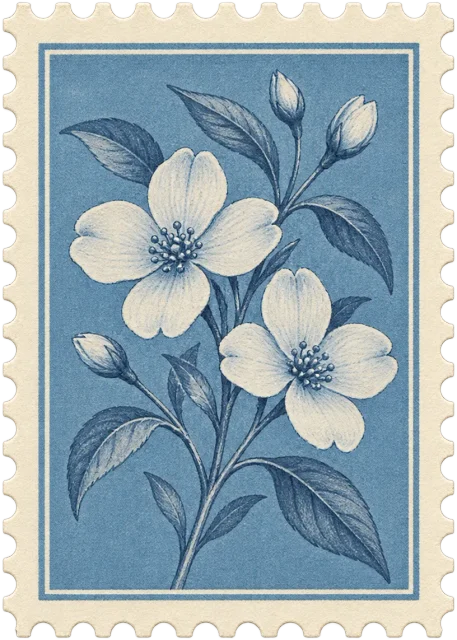 Scale illustration of 20 × 30 mm stamp, calibrated to its area measurement.