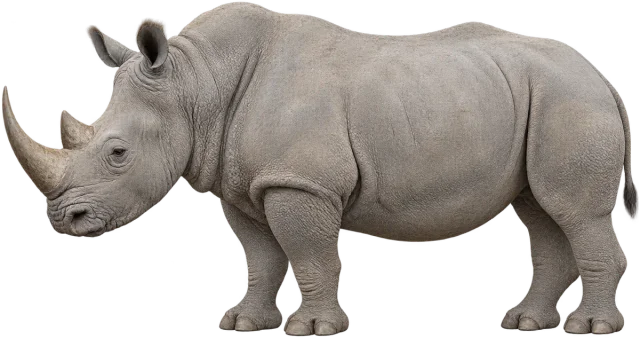 Scale illustration of White rhinoceros, calibrated to its length measurement.