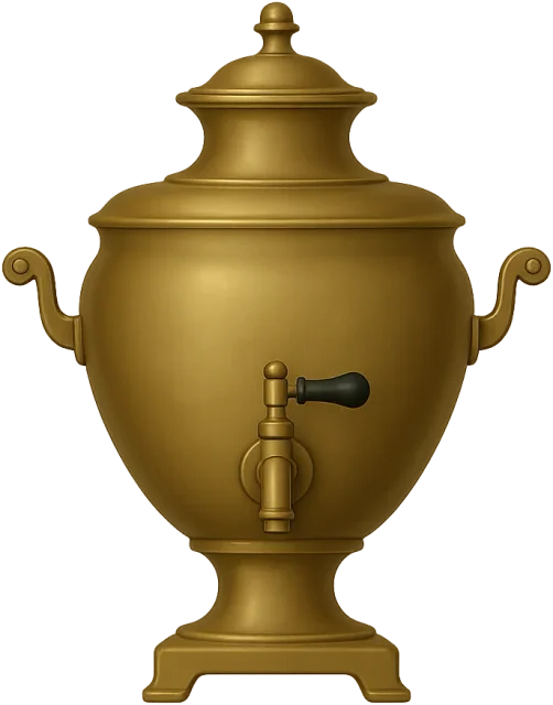 Scale illustration of Samovar urn, calibrated to its defined nominal capacity measurement.