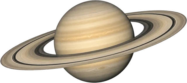Scale illustration of Saturn, calibrated to its mean diameter measurement.