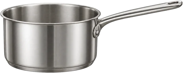 Scale illustration of 3 litre saucepan, calibrated to its volume measurement.