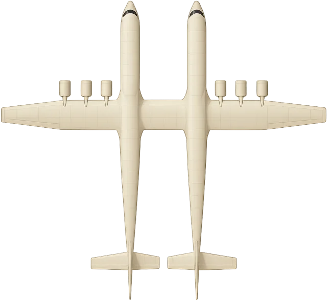 Scale illustration of Scaled Composites Stratolaunch, calibrated to its wingspan measurement.