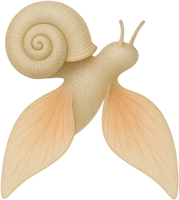 Scale illustration of Sea butterfly, calibrated to its defined shell height measurement.