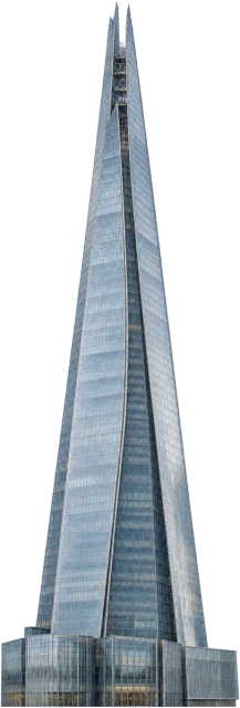 Scale illustration of The Shard, calibrated to its height measurement.