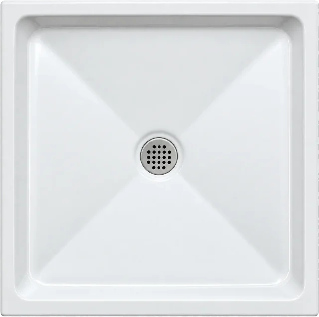 Scale illustration of Square shower tray, calibrated to its length measurement.