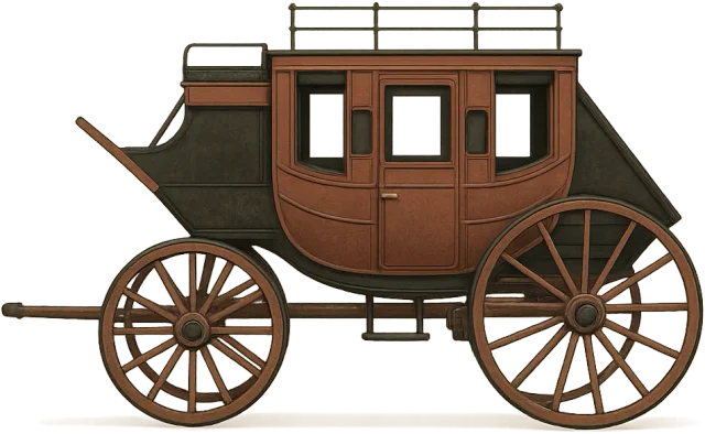 Scale illustration of Stagecoach, calibrated to its defined vehicle length measurement.