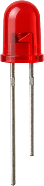 Scale illustration of Indicator LED, calibrated to its power measurement.