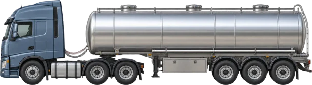 Scale illustration of 30,000 litre tanker, calibrated to its volume measurement.