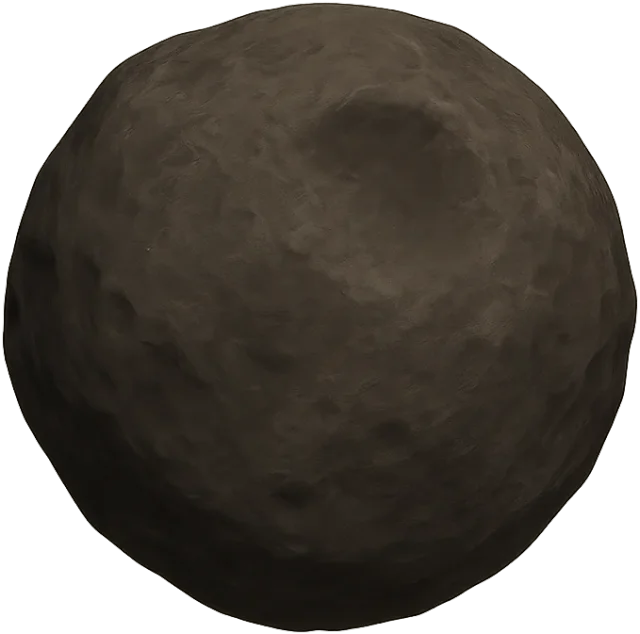 Scale illustration of Thebe, calibrated to its mean-equivalent diameter measurement.