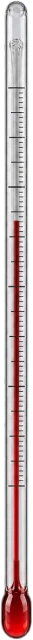 Scale illustration of Lava, calibrated to its temperature measurement.