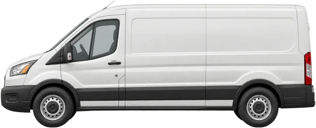 Scale illustration of Delivery van, calibrated to its length measurement.