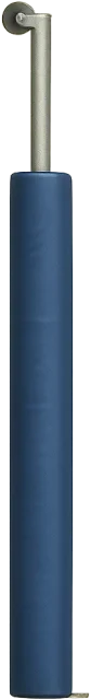 Scale illustration of Volleyball net post, calibrated to its regulation post height measurement.