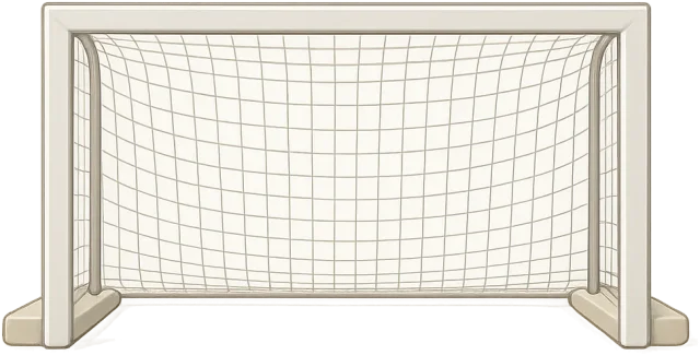 Scale illustration of Water polo goal, calibrated to its regulation inside width measurement.