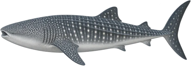 Scale illustration of Whale shark, calibrated to its length measurement.