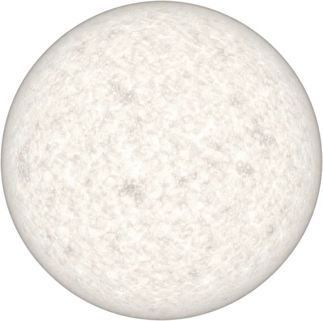 Scale illustration of White dwarf, calibrated to its diameter measurement.